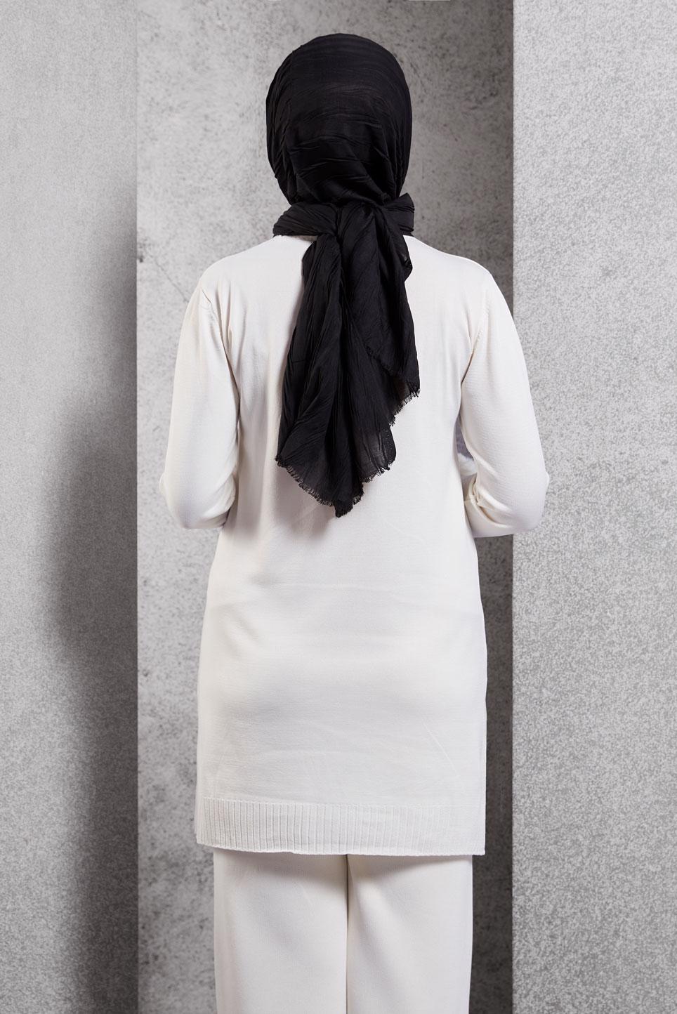 Vêtements hijab NOIR CHÂLE ALVINA 8502