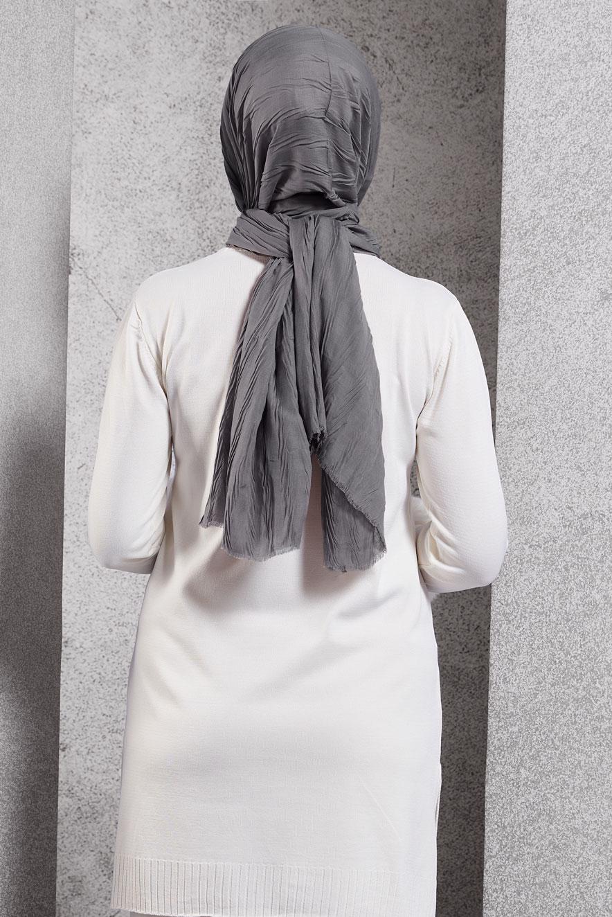 Vêtements hijab GRIS CHÂLE ALVINA 8502