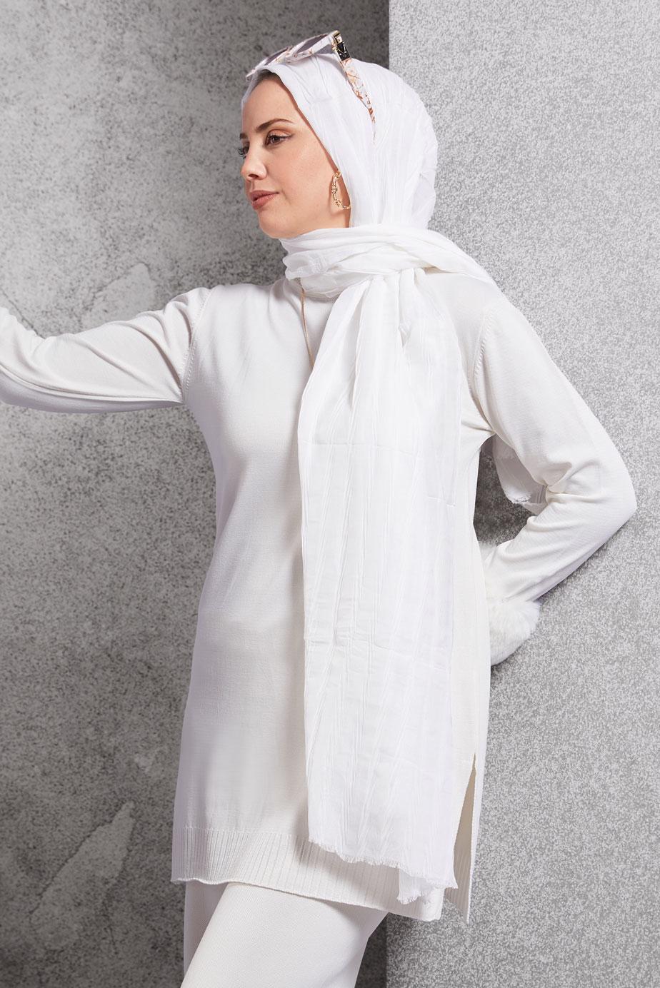 Vêtements hijab ÉCRUE CHÂLE ALVINA 8502