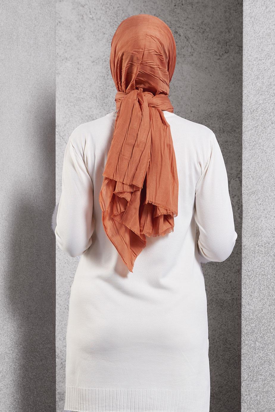 Vêtements hijab ORANGE CHÂLE ALVINA 8502