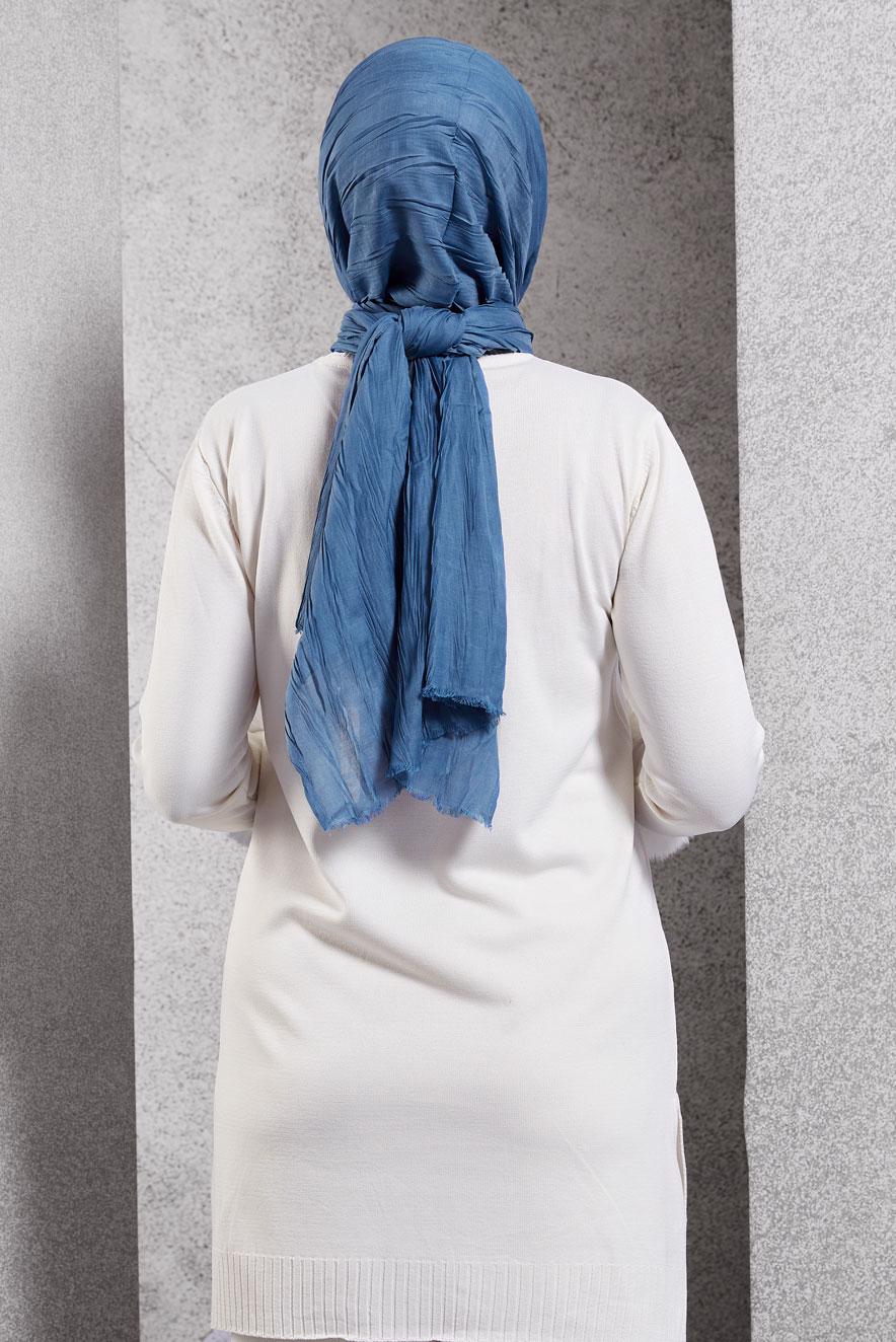 Tesettür giyim LACİVERT ALVİNA ŞAL 8502