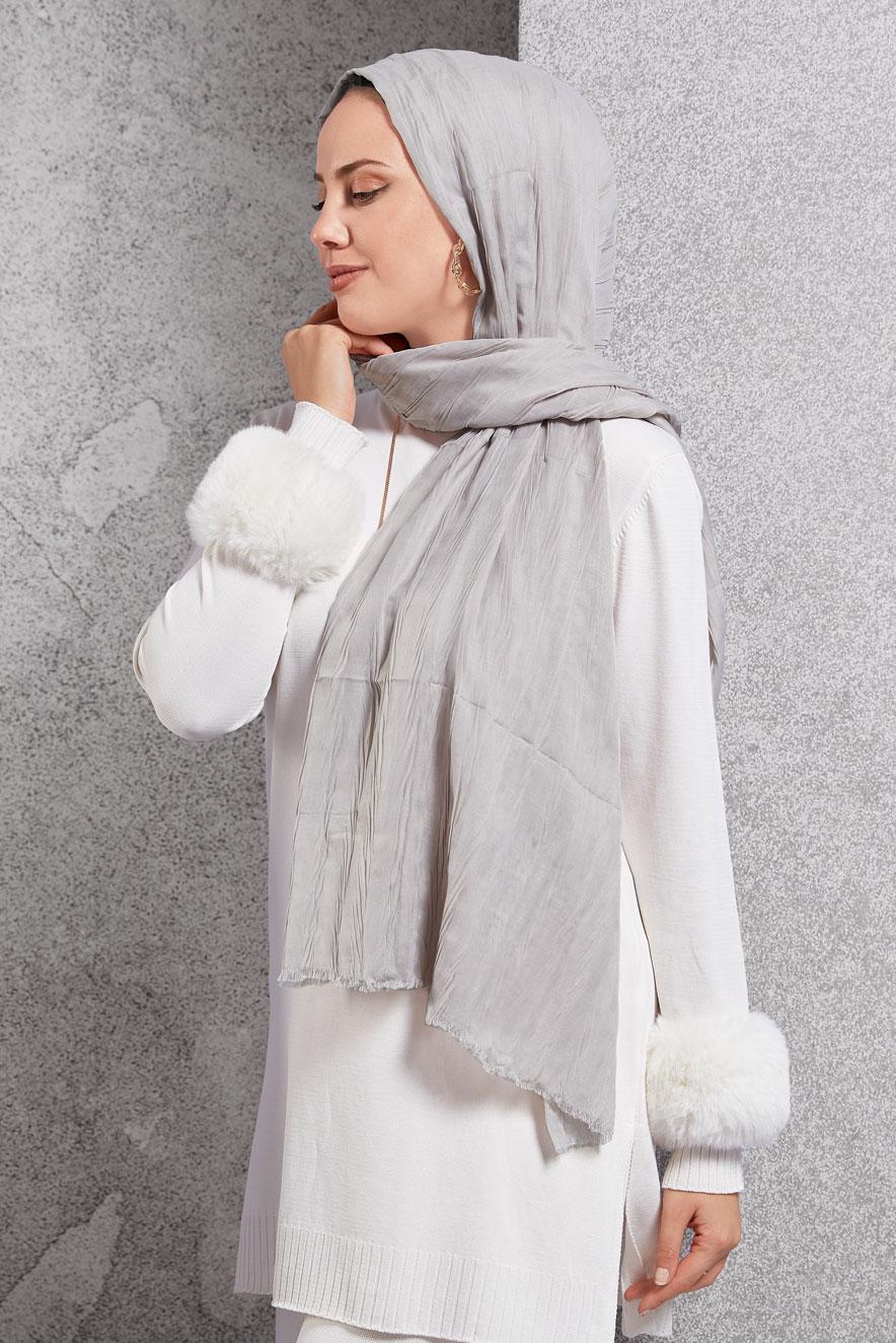 Vêtements hijab BEIGE CHÂLE ALVINA 8502