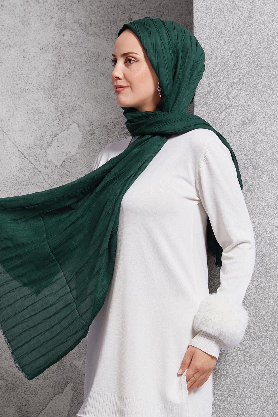 Vêtements hijab VERT CHÂLE ALVINA 8502