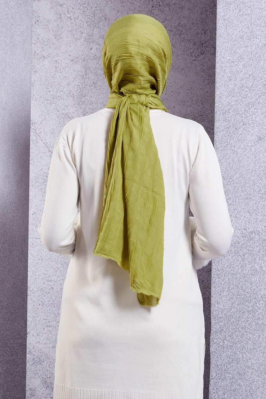 Tesettür giyim YEŞİL ALVİNA ŞAL 8502