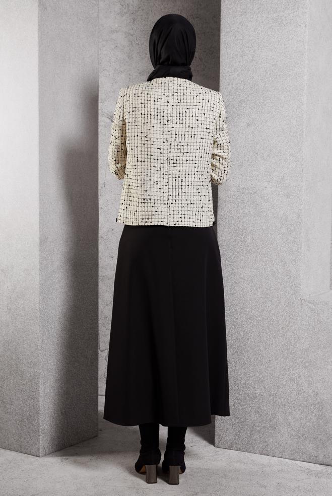 Vêtements hijab BEIGE COSTUME À JUPE EN TWEED 30500 - ALVİNA