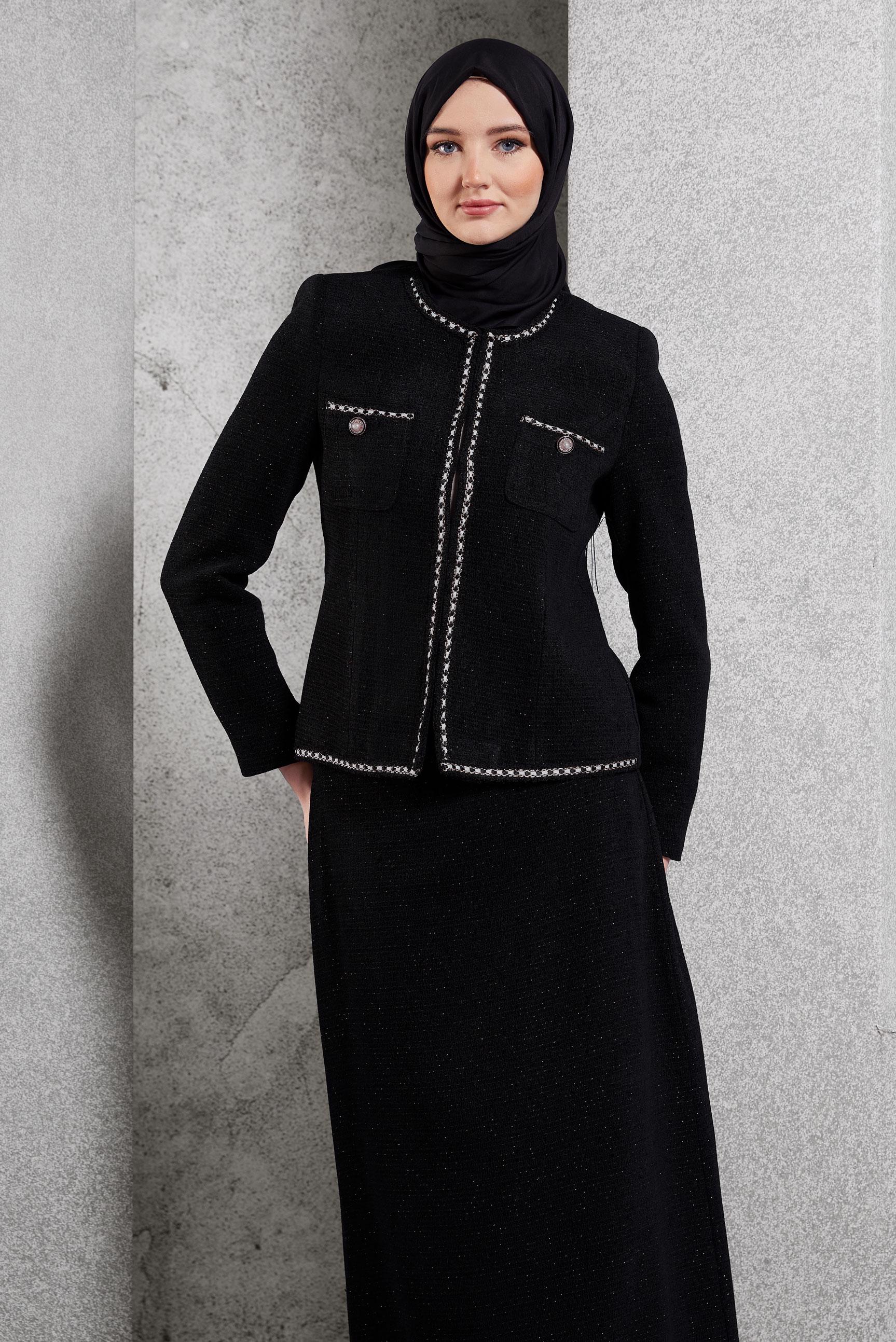 Vêtements hijab NOIR COSTUME À JUPE 30501