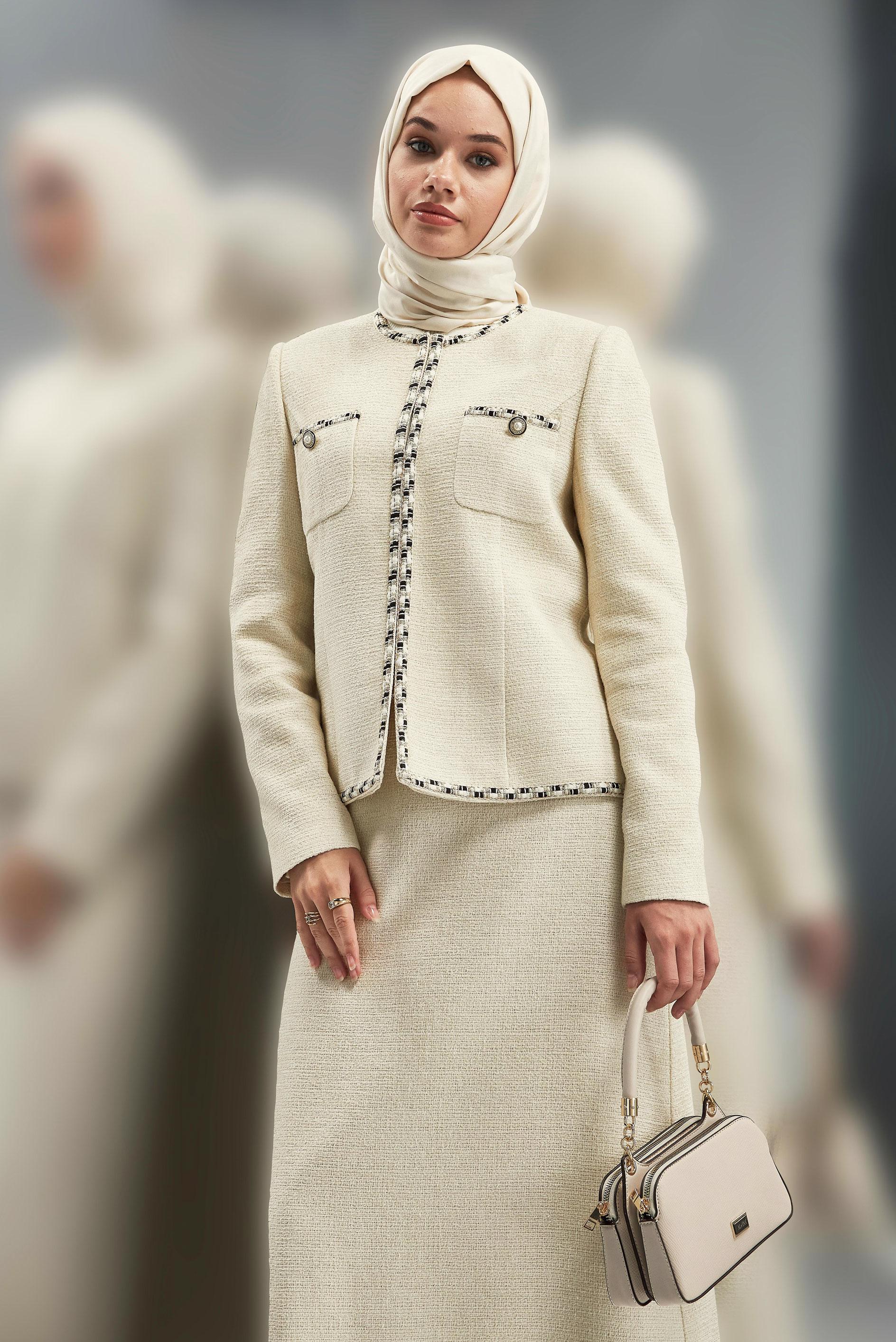 Hijab clothing ECRU SKIRTED SUIT 30501
