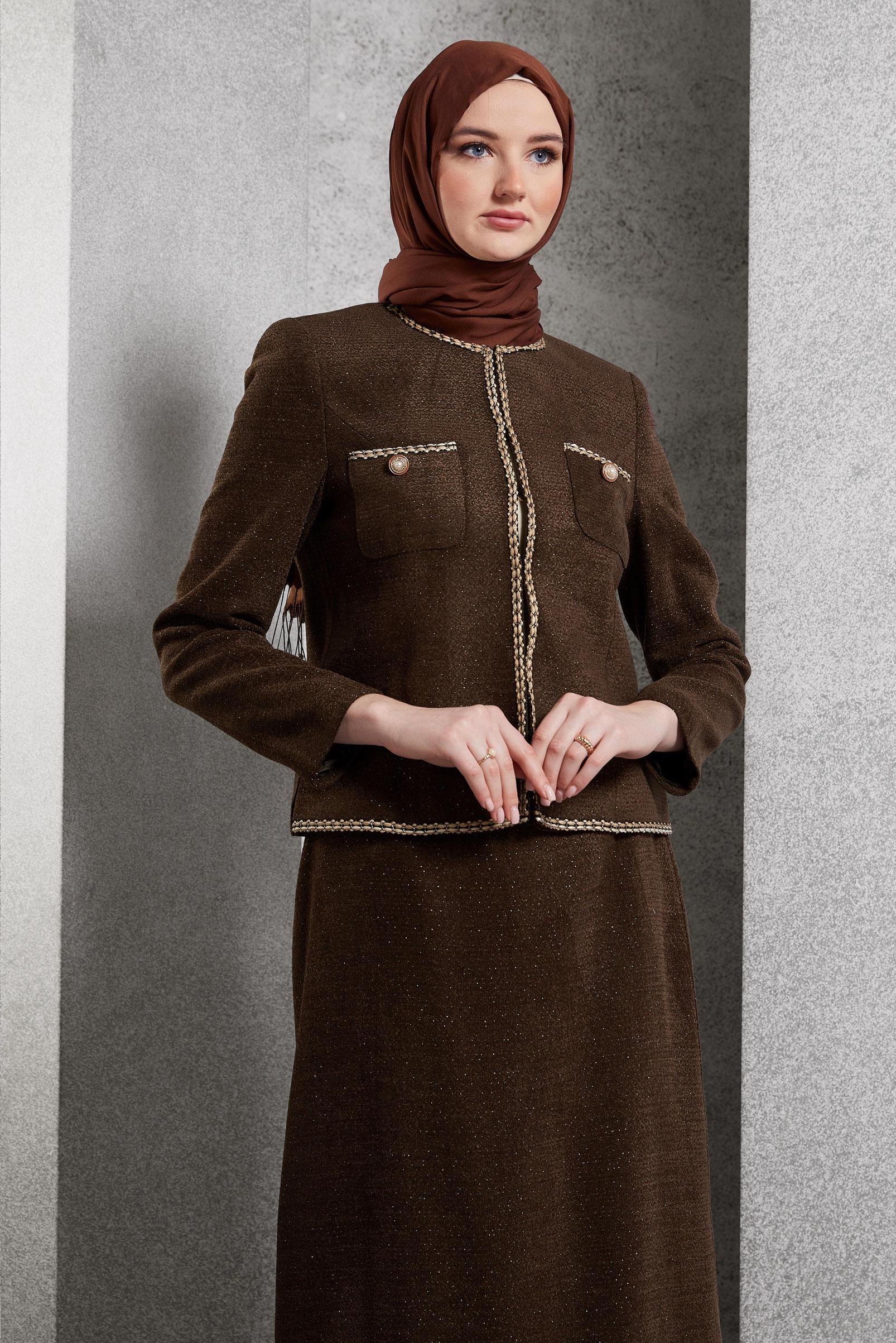 Vêtements hijab BRUN COSTUME À JUPE 30501