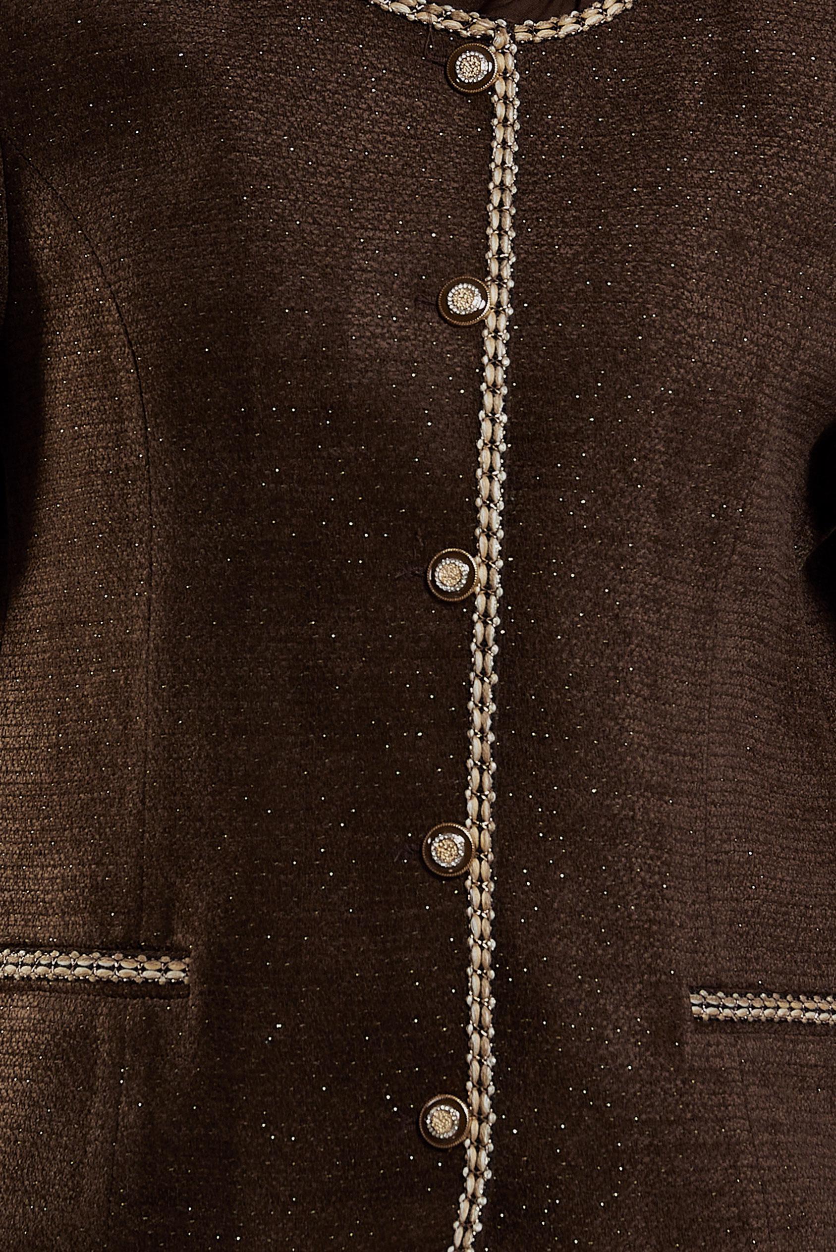 Tesettür giyim KAHVE ETEKLİ TÜVİT TAKIM 30503