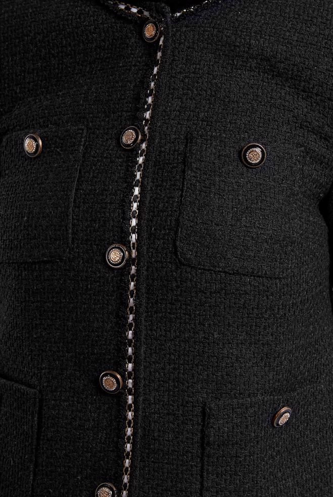 Hijab clothing BLACK BUTTONED SKIRTED SUIT 30506 - ALVİNA