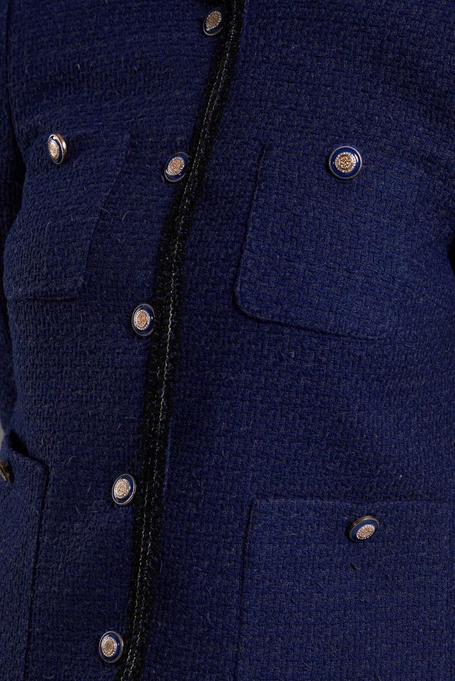 Vêtements hijab BLEU MARINE COSTUME À JUPE BOUTONNEE 30506 - ALVİNA