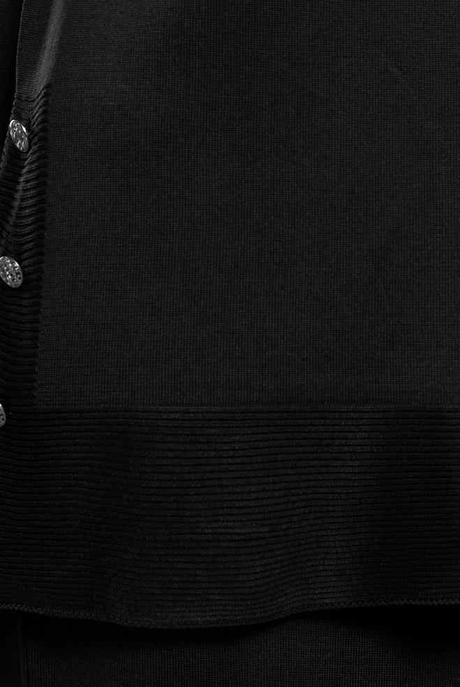 Vêtements hijab NOIR COSTUME EN TRICOT À JUPE 44959 - ALVİNA