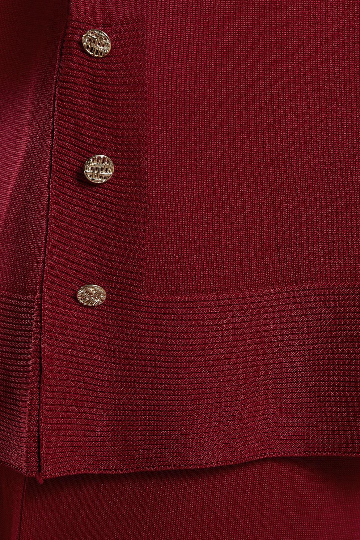 Hijab clothing RED SKIRTED KNITWEAR SUIT 44959