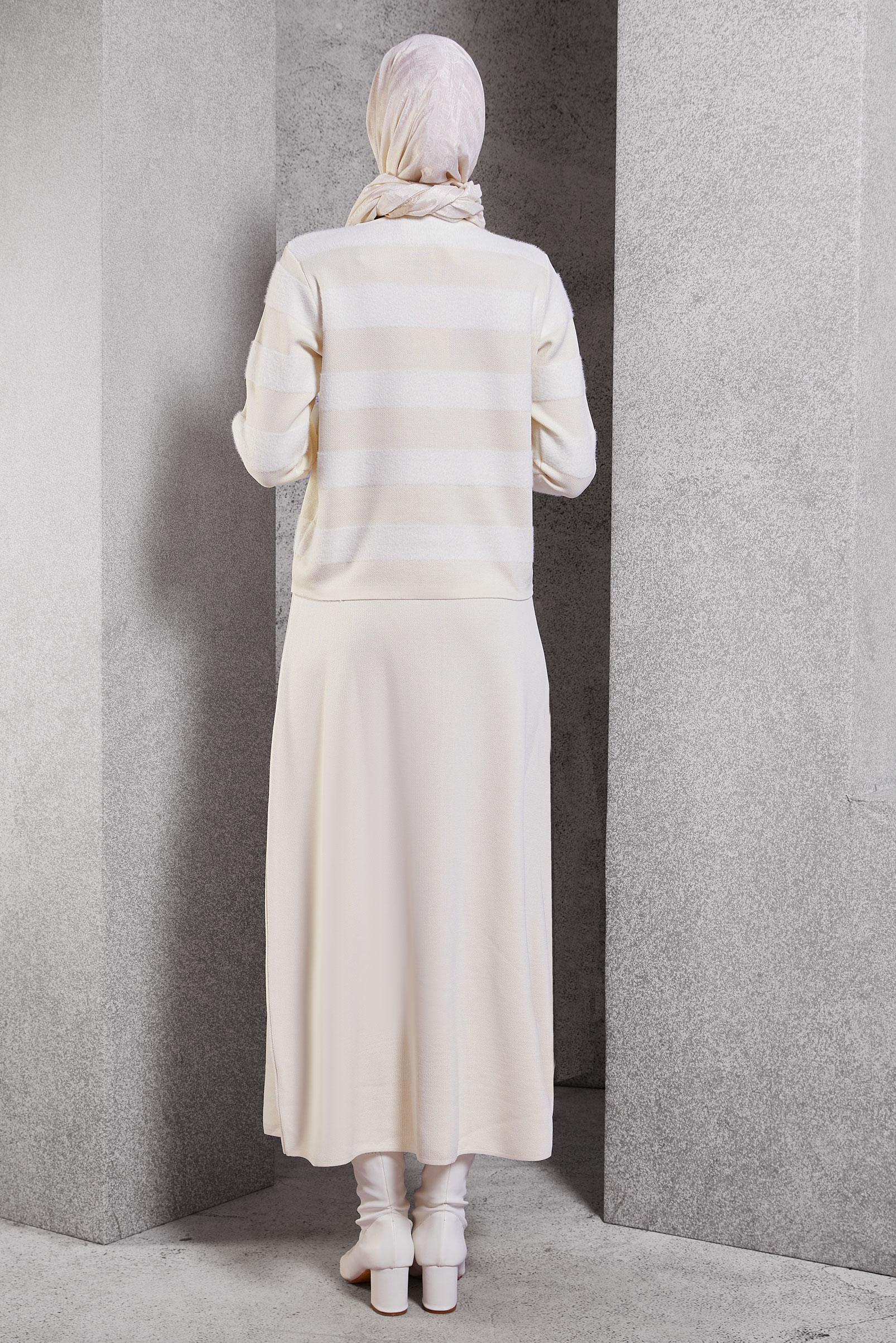 Vêtements hijab BLANC COSTUME JUPE AVEC BIJOU 44960