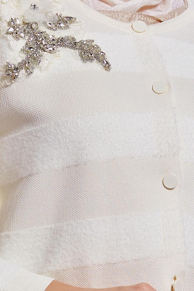 Vêtements hijab BLANC COSTUME JUPE AVEC BIJOU 44960 - ALVİNA