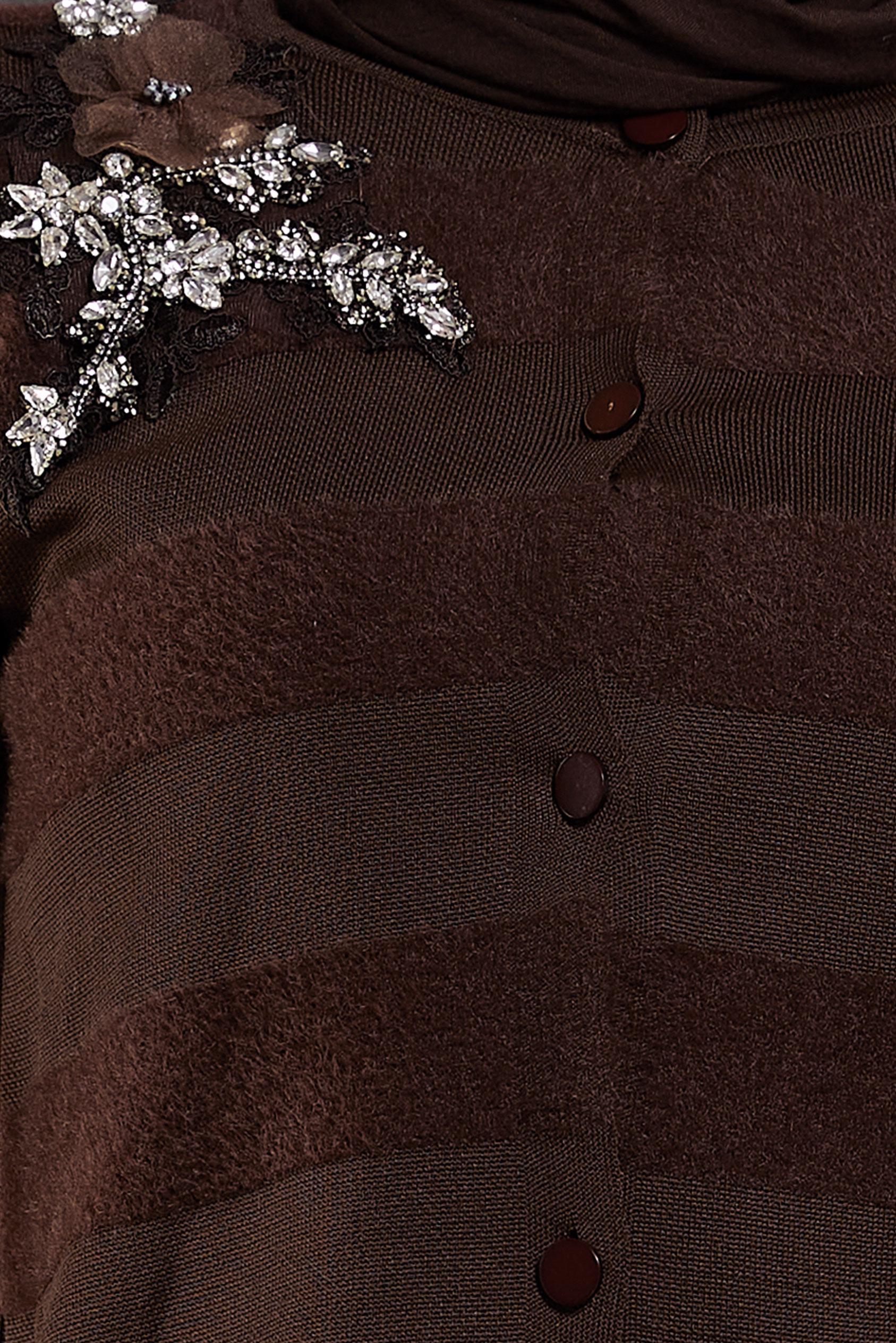 Vêtements hijab BRUN COSTUME JUPE AVEC BIJOU 44960