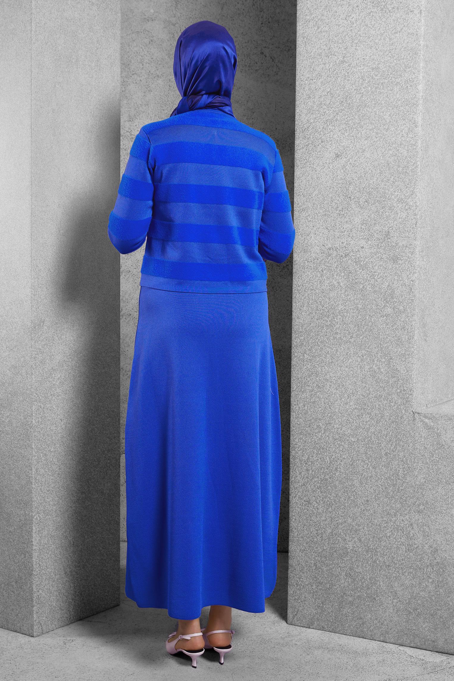 Vêtements hijab BLEU MARINE COSTUME JUPE AVEC BIJOU 44960