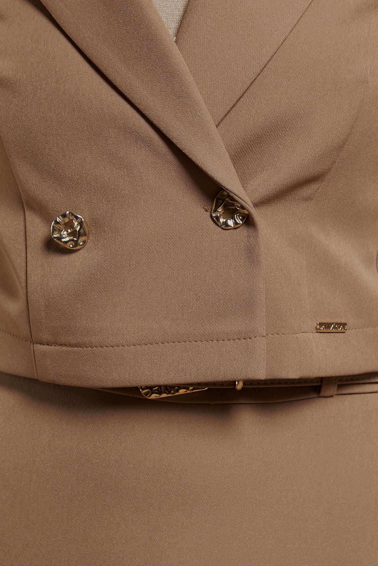 Vêtements hijab BEIGE COSTUME À JUPE CEINTURÉE 45070