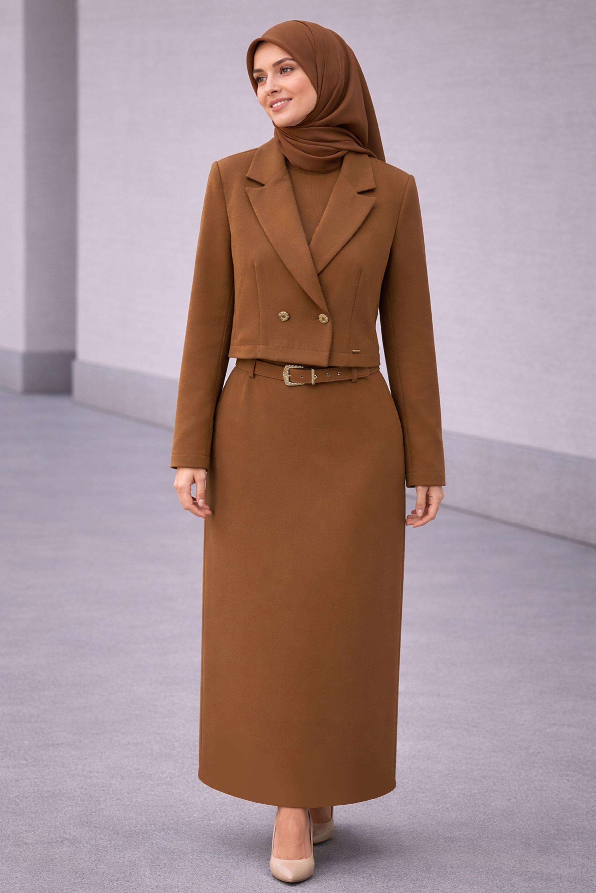 Hijab clothing TABA 45070 44102 2&prime;Lİ ETEKLİ TK. 38-42 TEK38