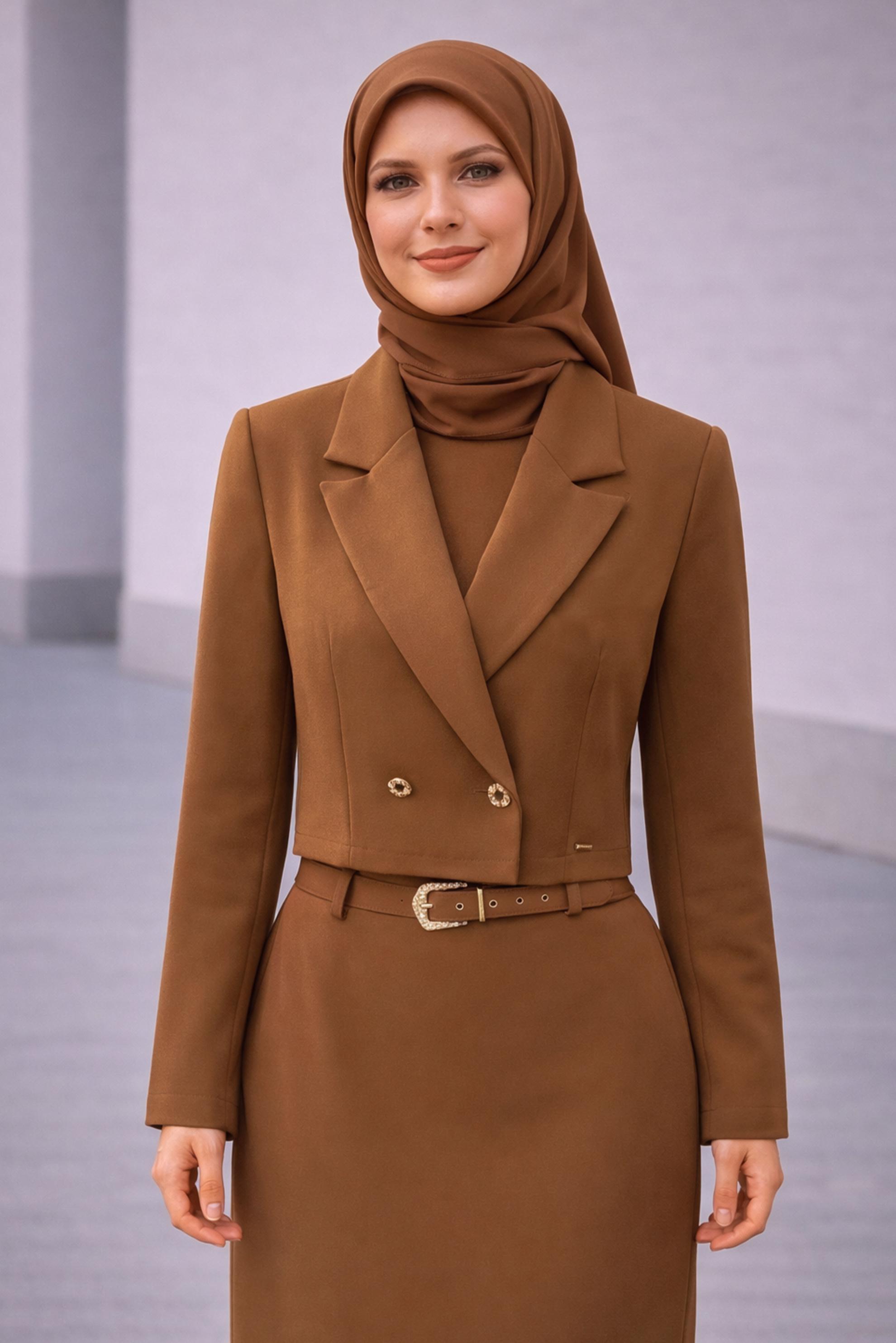 Hijab clothing TABA 45070 44102 2&prime;Lİ ETEKLİ TK. 38-42 TEK38