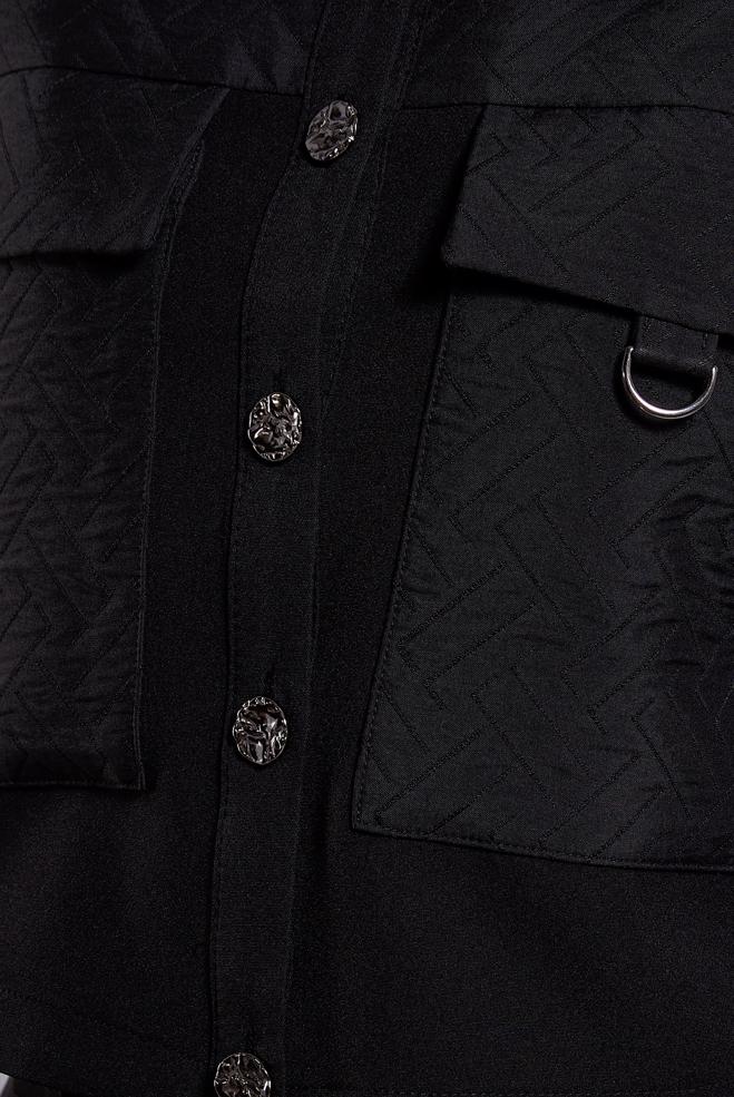 Vêtements hijab NOIR COSTUME À JUPE COL CHEMISE 45141 - ALVİNA