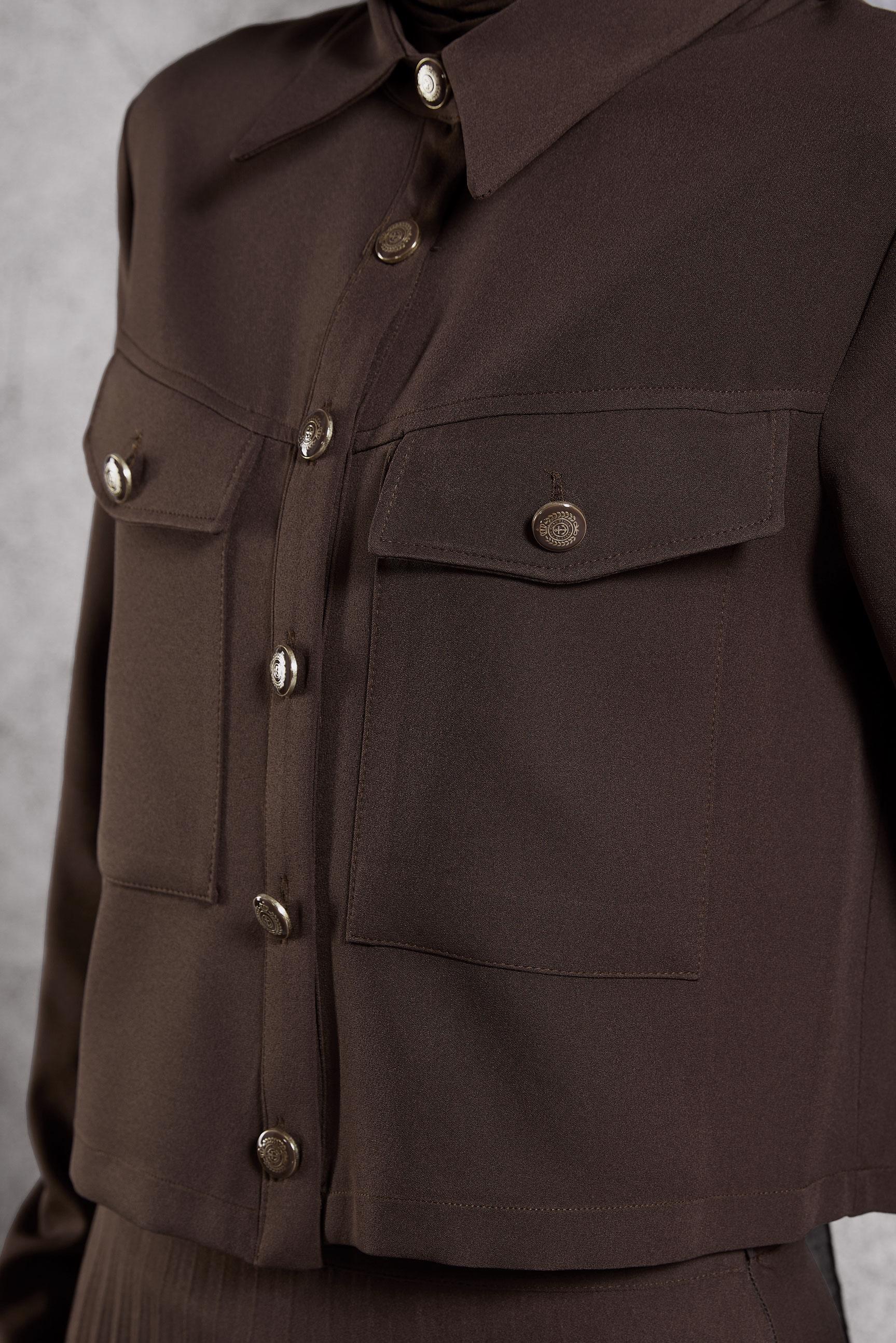 Vêtements hijab BRUN COSTUME À JUPE PLISSÉE 45170