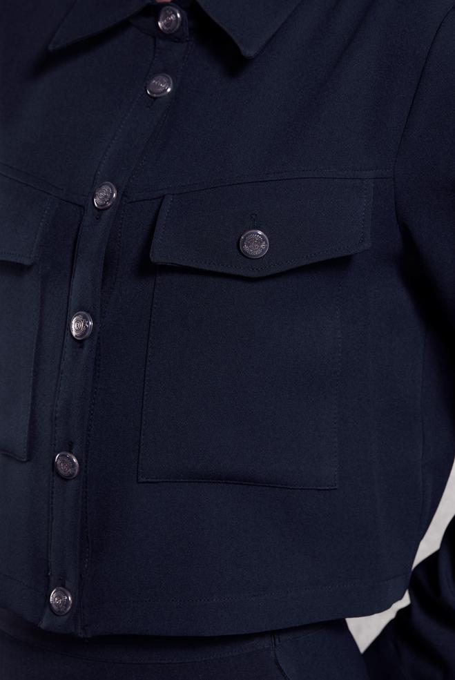 Vêtements hijab BLEU MARINE COSTUME À JUPE PLISSÉE 45170 - ALVİNA