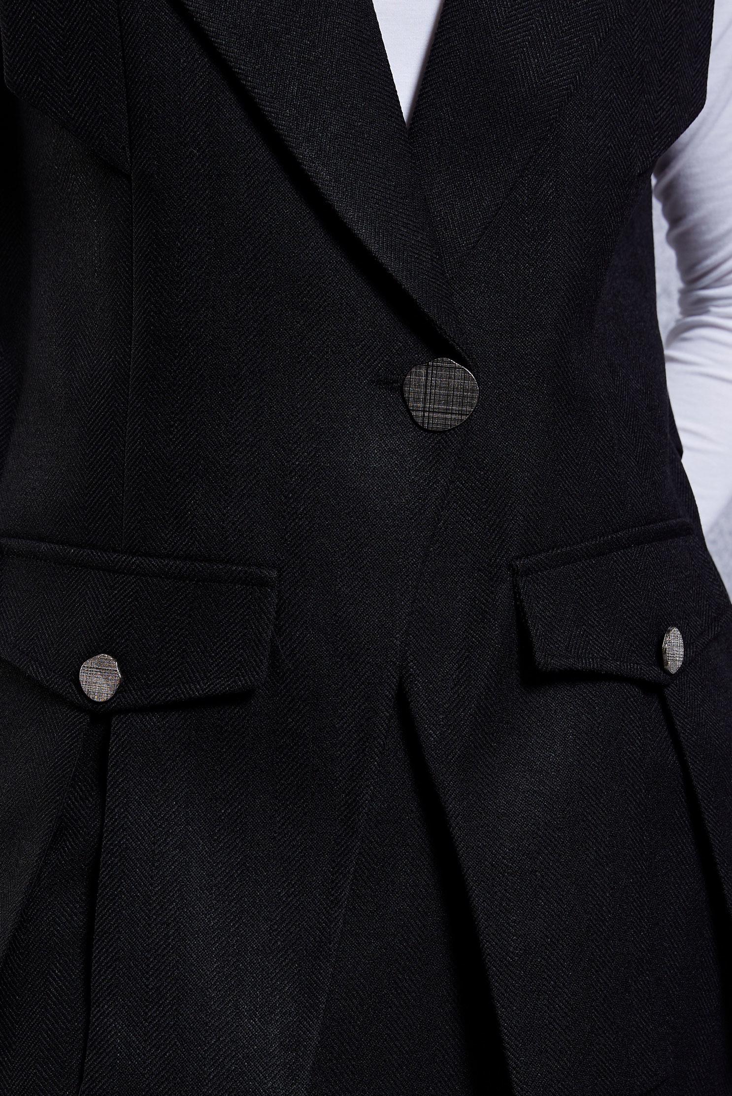 Vêtements hijab NOIR COSTUME À JUPE CEINTURÉE 45176