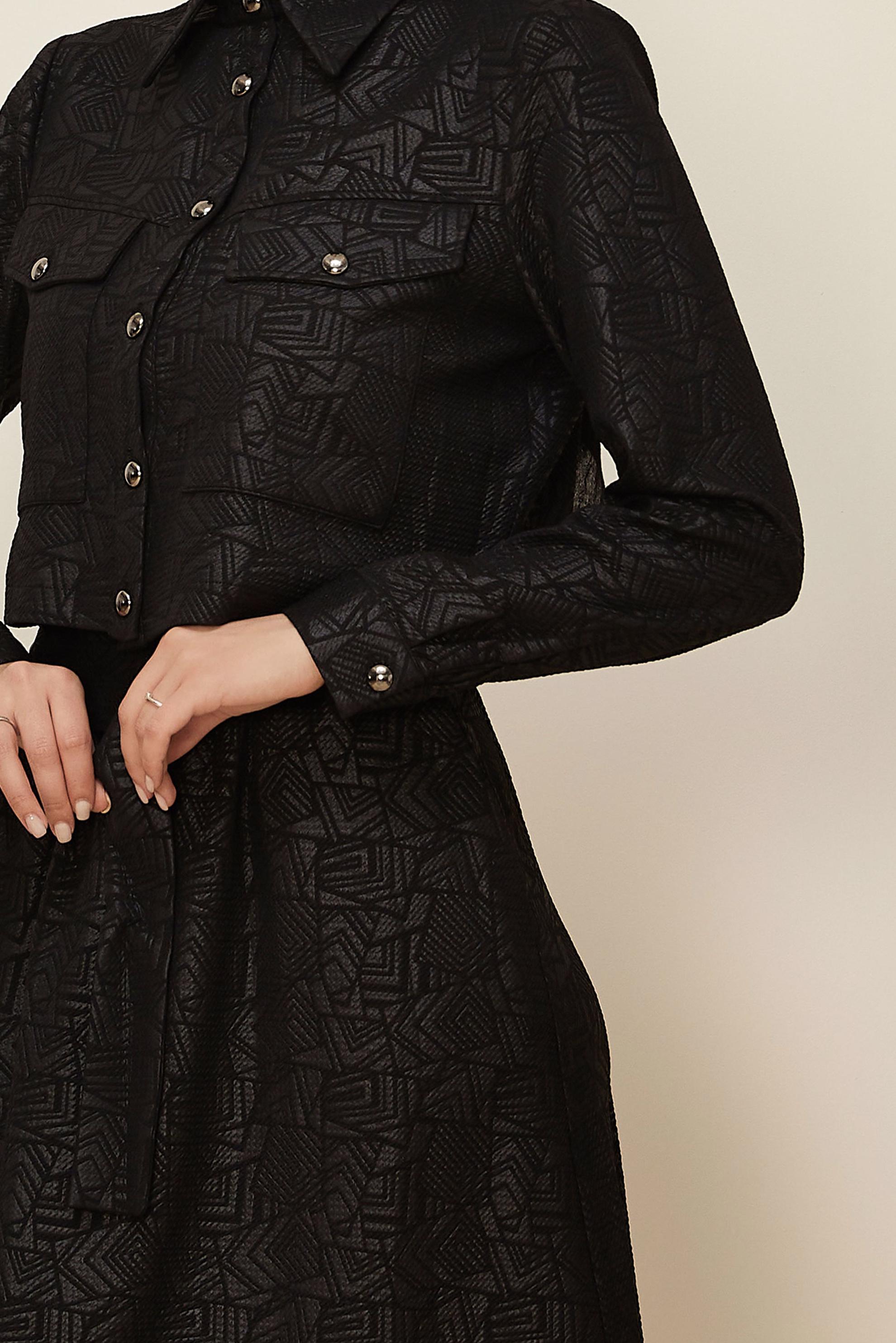 Hijab clothing BLACK JACQUARD SKIRTED SUIT 45185