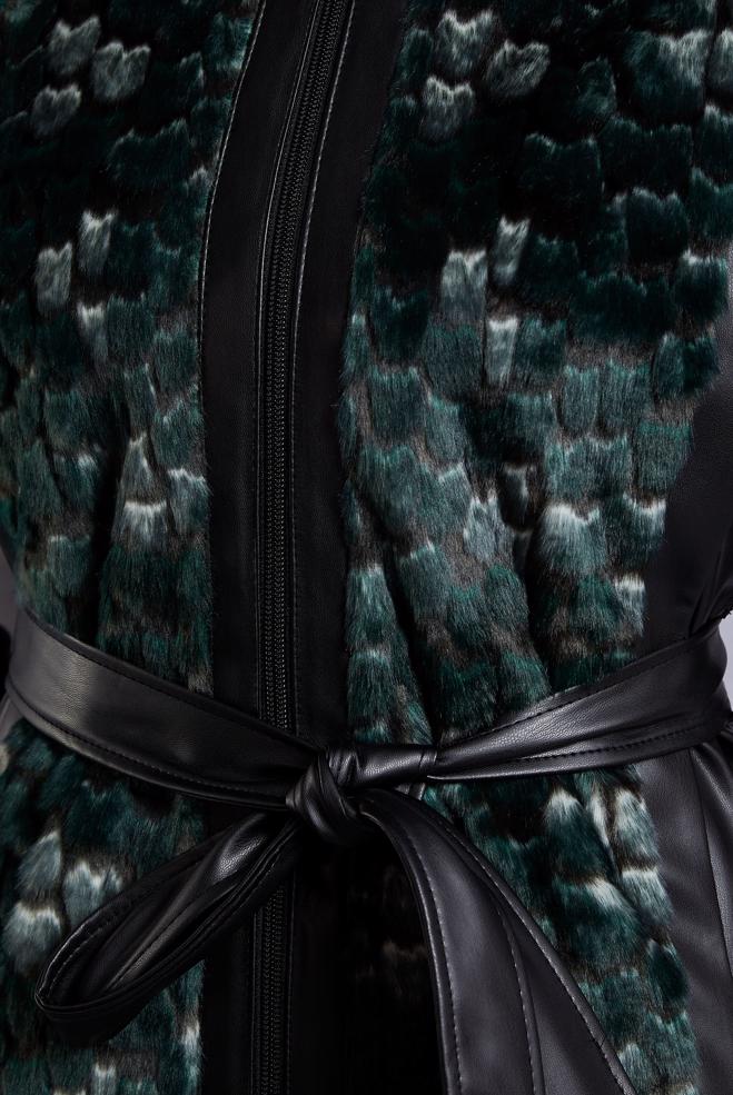 Vêtements hijab VERT COSTUME À JUPE CEINTURÉE 45192  - ALVİNA