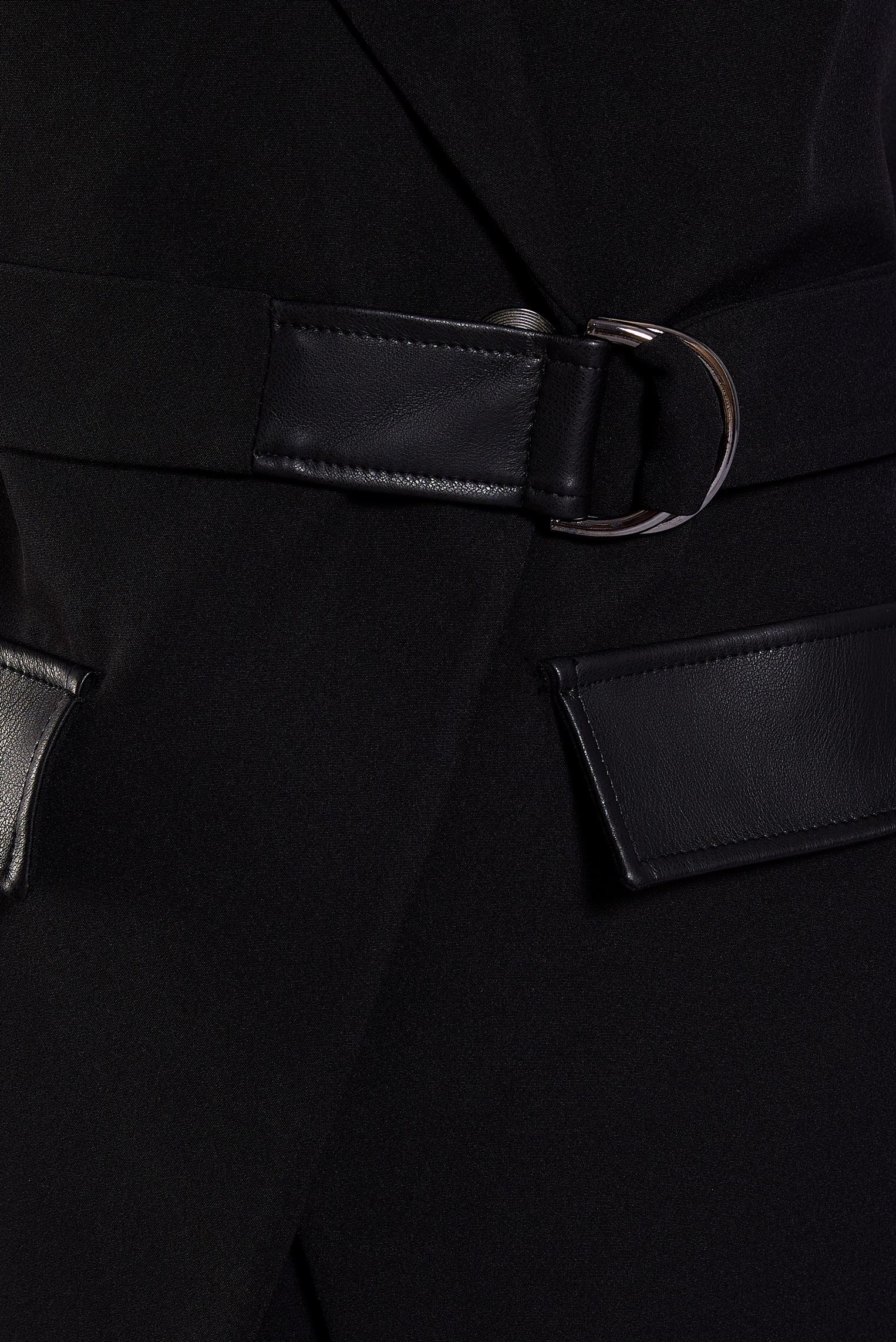 Vêtements hijab NOIR COSTUME À JUPE CEINTURÉE 45195