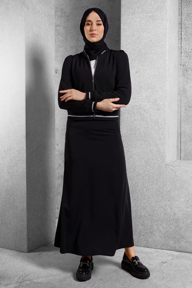 Tesettür giyim  CEKETLİ ETEKLİ TAKIM 45215 - ALVİNA