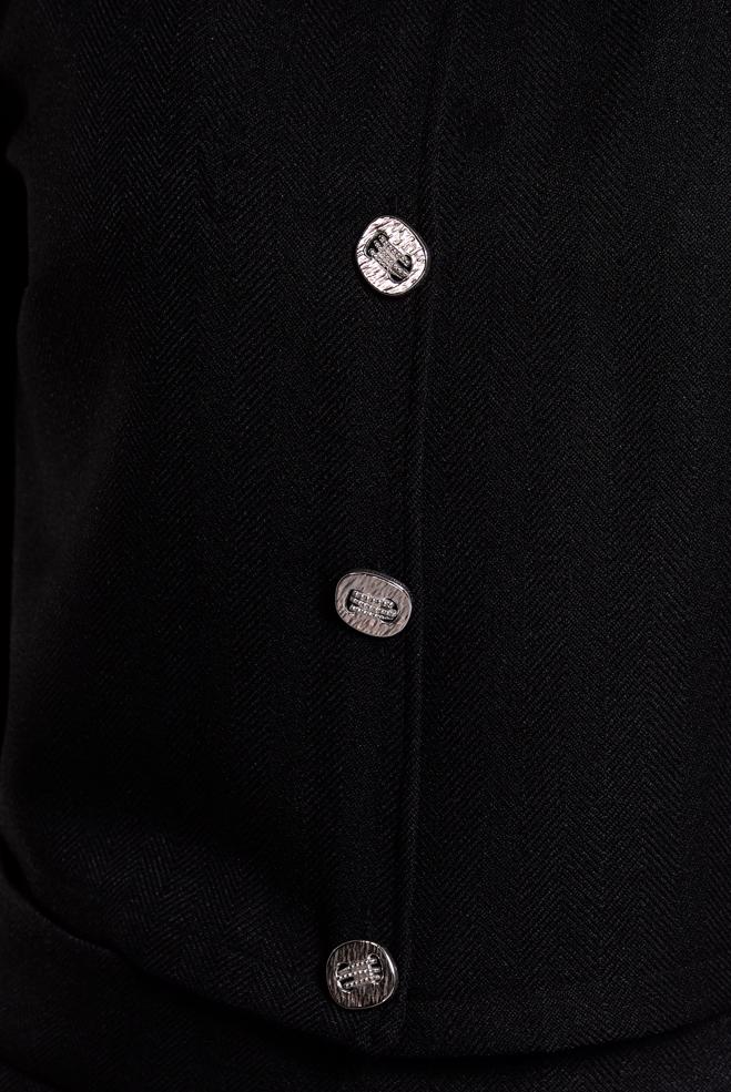 Vêtements hijab NOIR COSTUME À JUPE BOUTONNEE 45278 - ALVİNA