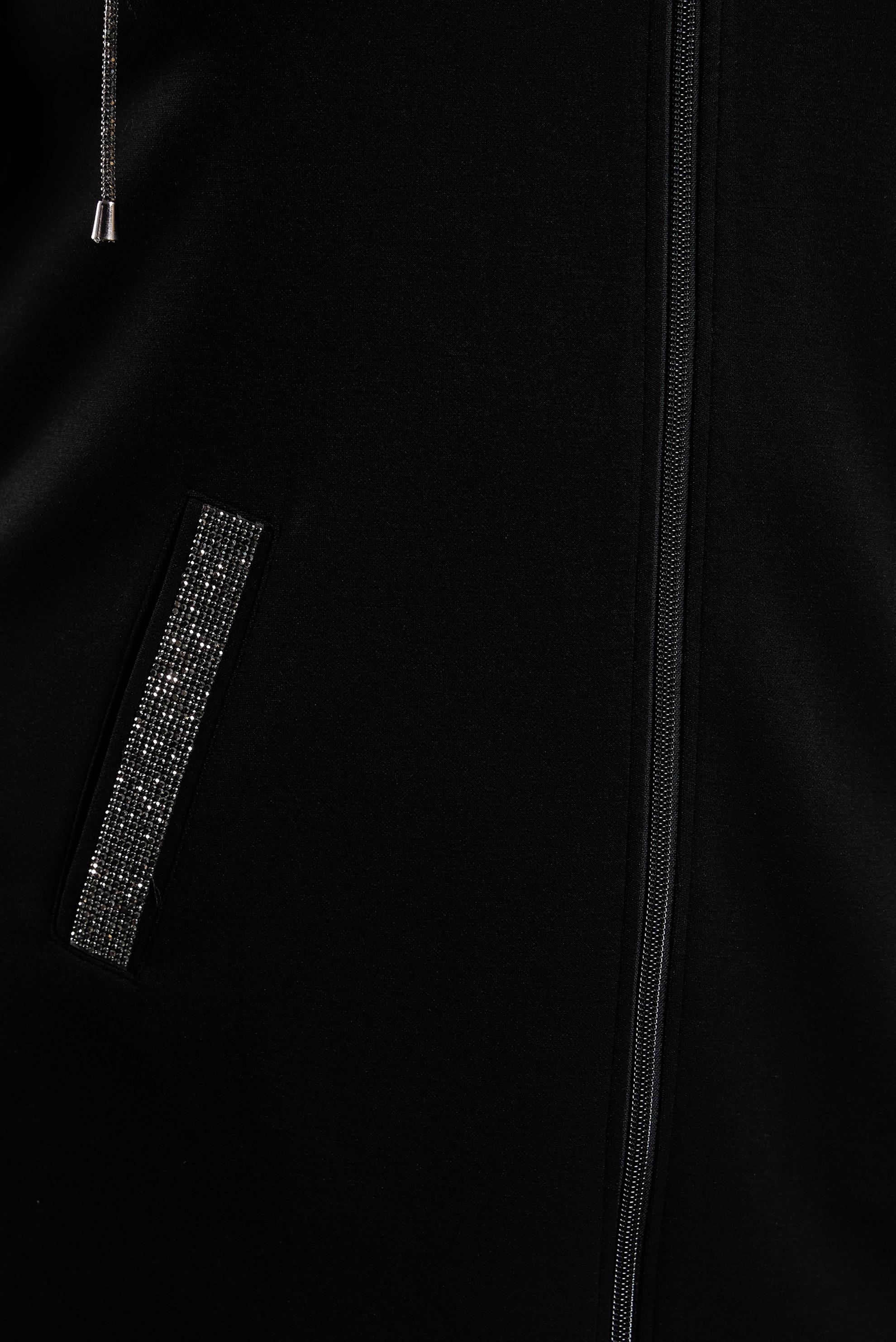 Hijab clothing BLACK ZIPPERED PANTS SUIT 20646