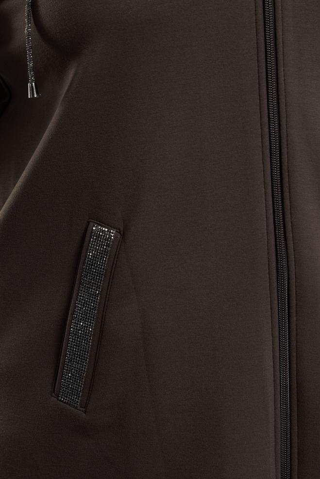 Tesettür giyim KAHVE FERMUARLI PANTOLONLU TAKIM 20646 - ALVİNA