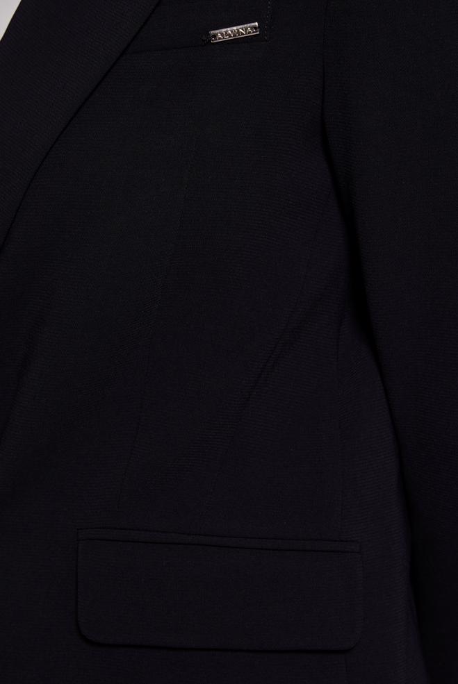 Tesettür giyim SİYAH KRUVAZE YAKA PANTOLONLU TAKIM 30504 - ALVİNA