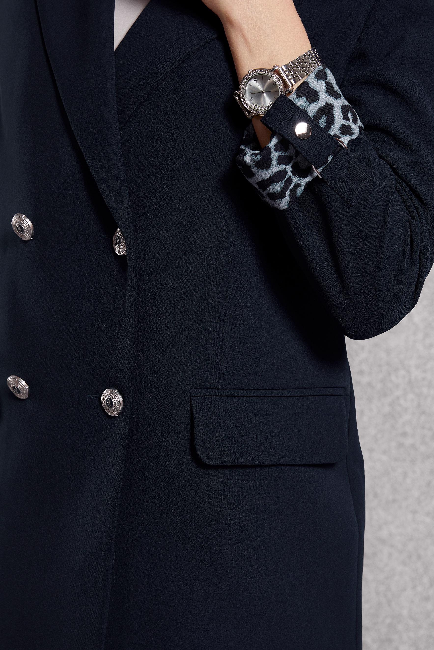 Tesettür giyim LACİVERT KRUVAZE YAKA PANTOLONLU TAKIM 30508