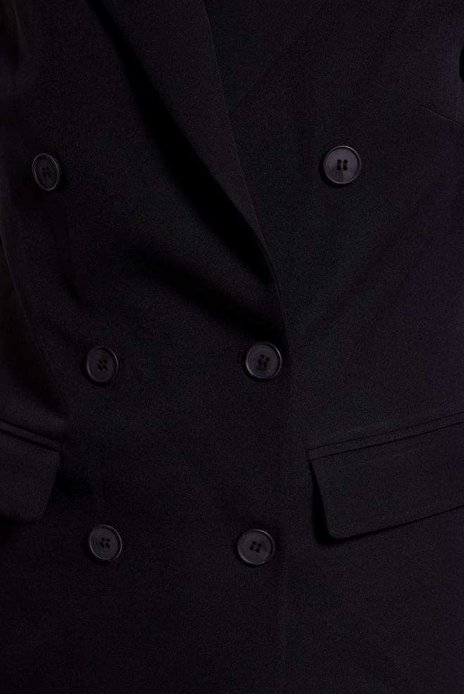 Hijab clothing BLACK DOUBLE BREASTED PANTS SUIT 30509 - ALVİNA