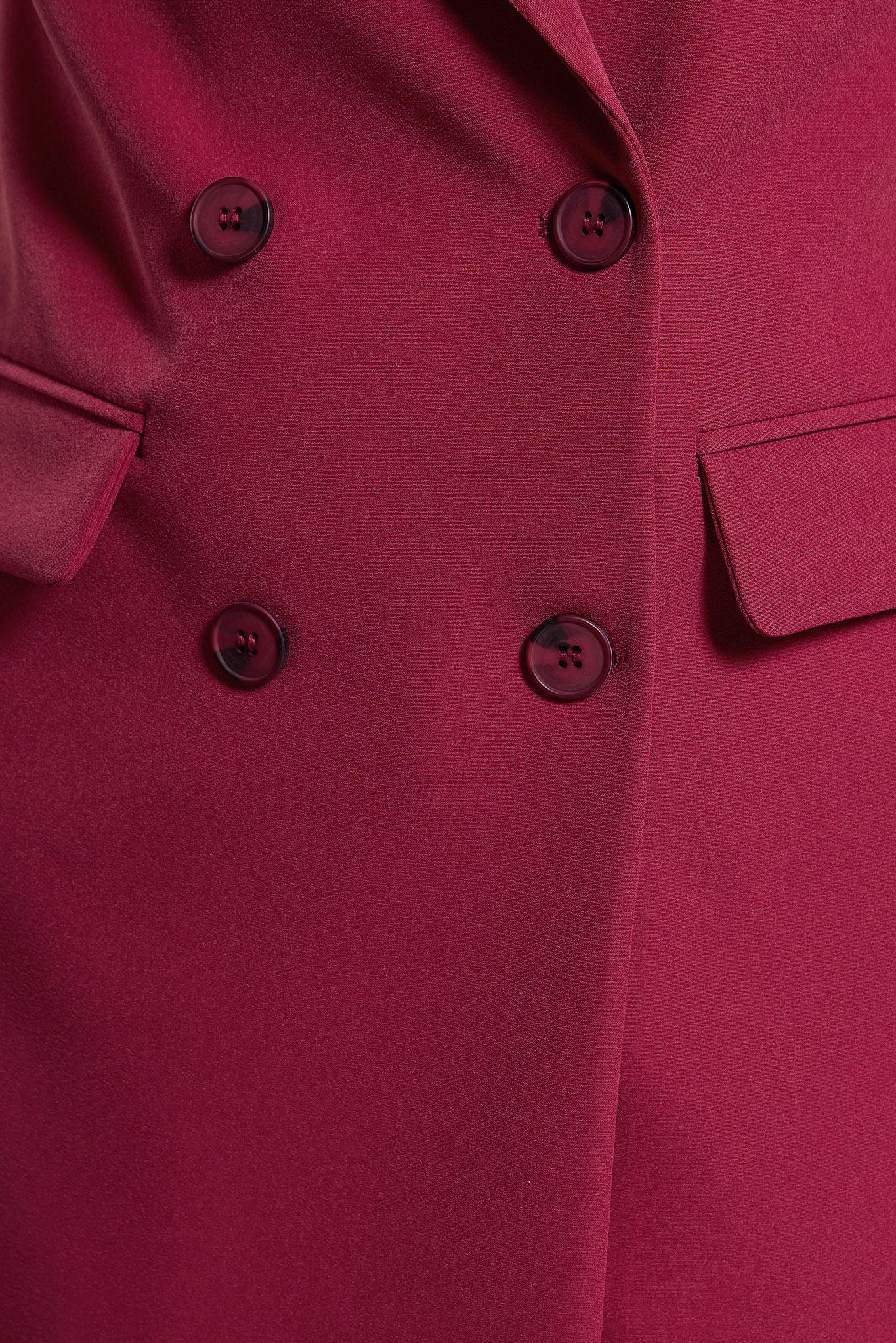 Hijab clothing FUCHSIA DOUBLE BREASTED PANTS SUIT 30509