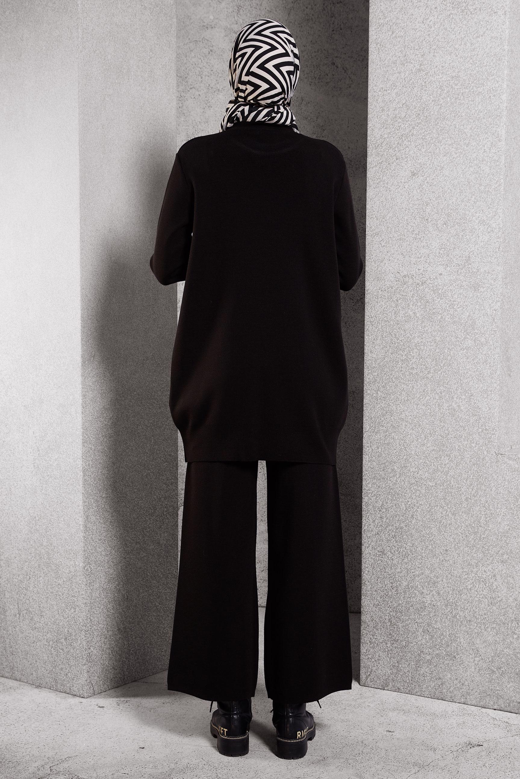 Vêtements hijab NOIR COSTUME PANTALON EN MAILLE 44910