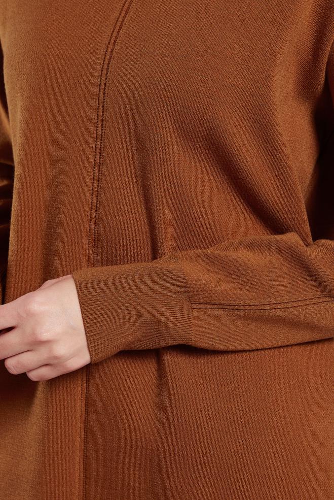 Hijab clothing ORANGE KNITWEAR PANTS SUIT 44910 - ALVİNA