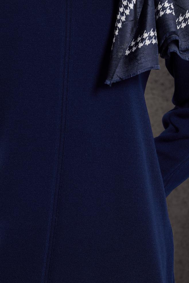 Vêtements hijab BLEU MARINE COSTUME PANTALON EN MAILLE 44910 - ALVİNA