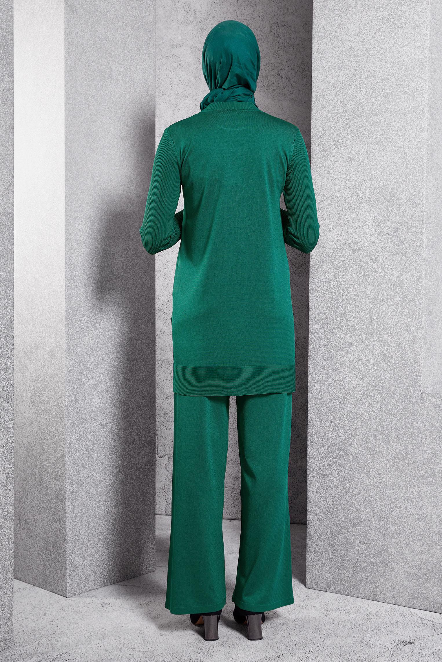 Vêtements hijab BLEU PANTALON DE COSTUME EN MAILLE 44951