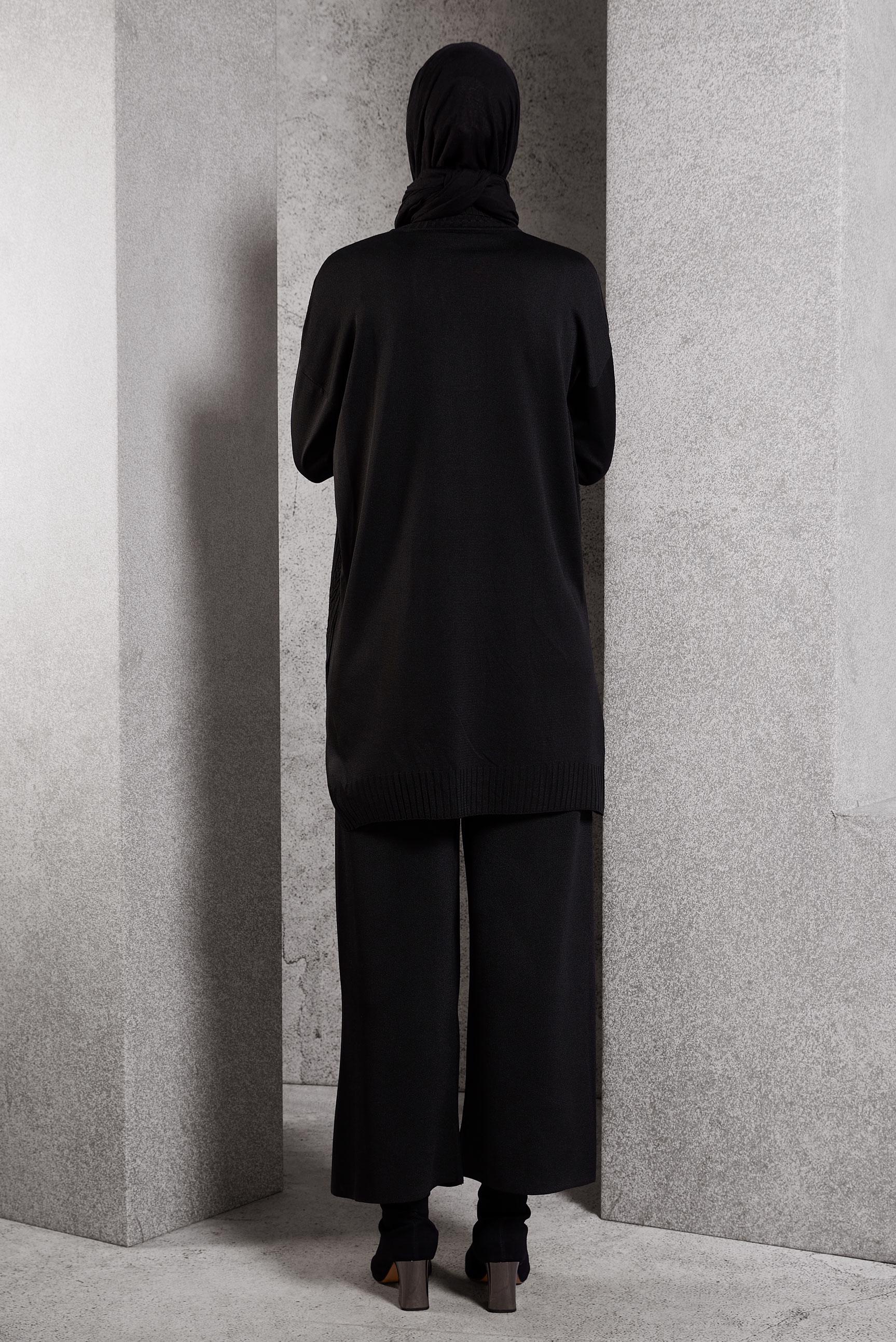 Vêtements hijab NOIR COSTUME PANTALON EN MAILLE 44954