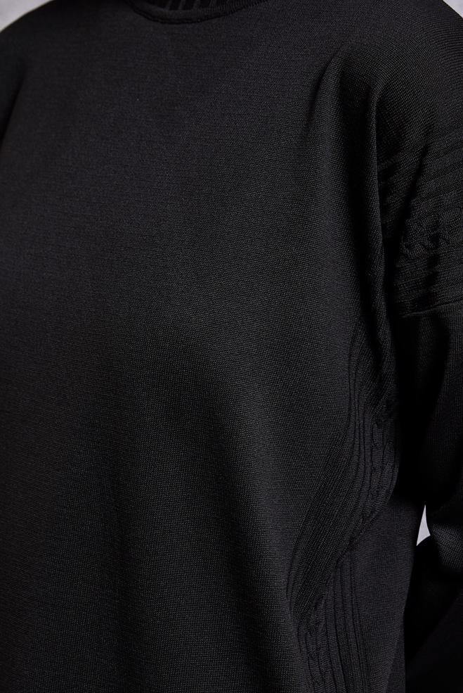 Vêtements hijab NOIR COSTUME PANTALON EN MAILLE 44954 - ALVİNA