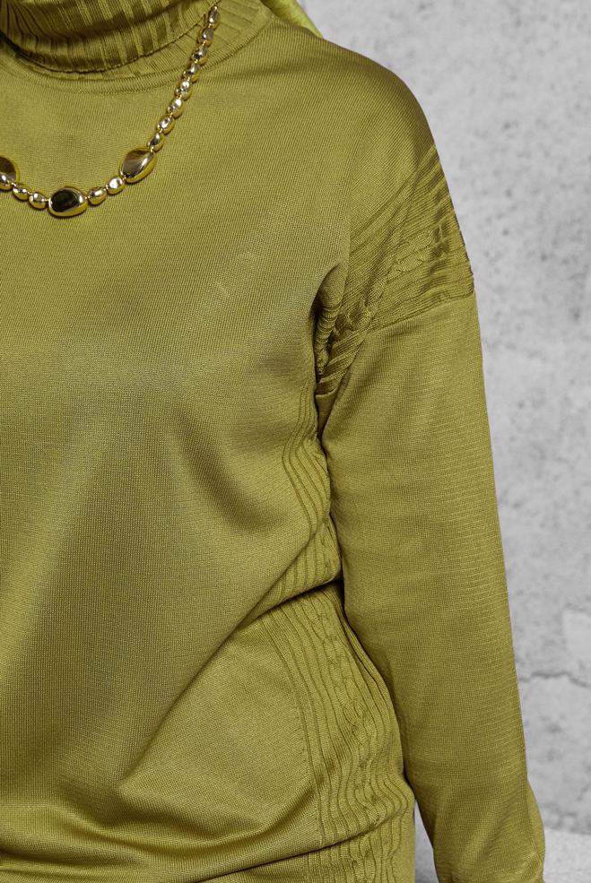 Vêtements hijab VERT COSTUME PANTALON EN MAILLE 44954 - ALVİNA