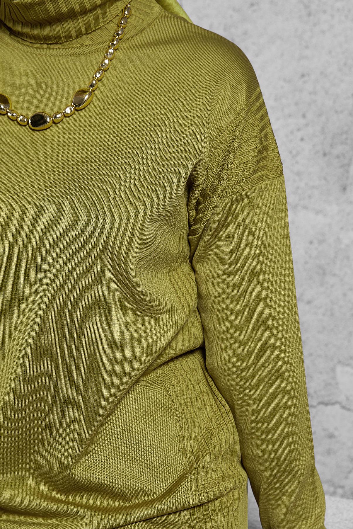 Tesettür giyim YEŞİL PANTOLONLU TRİKO TAKIM 44954