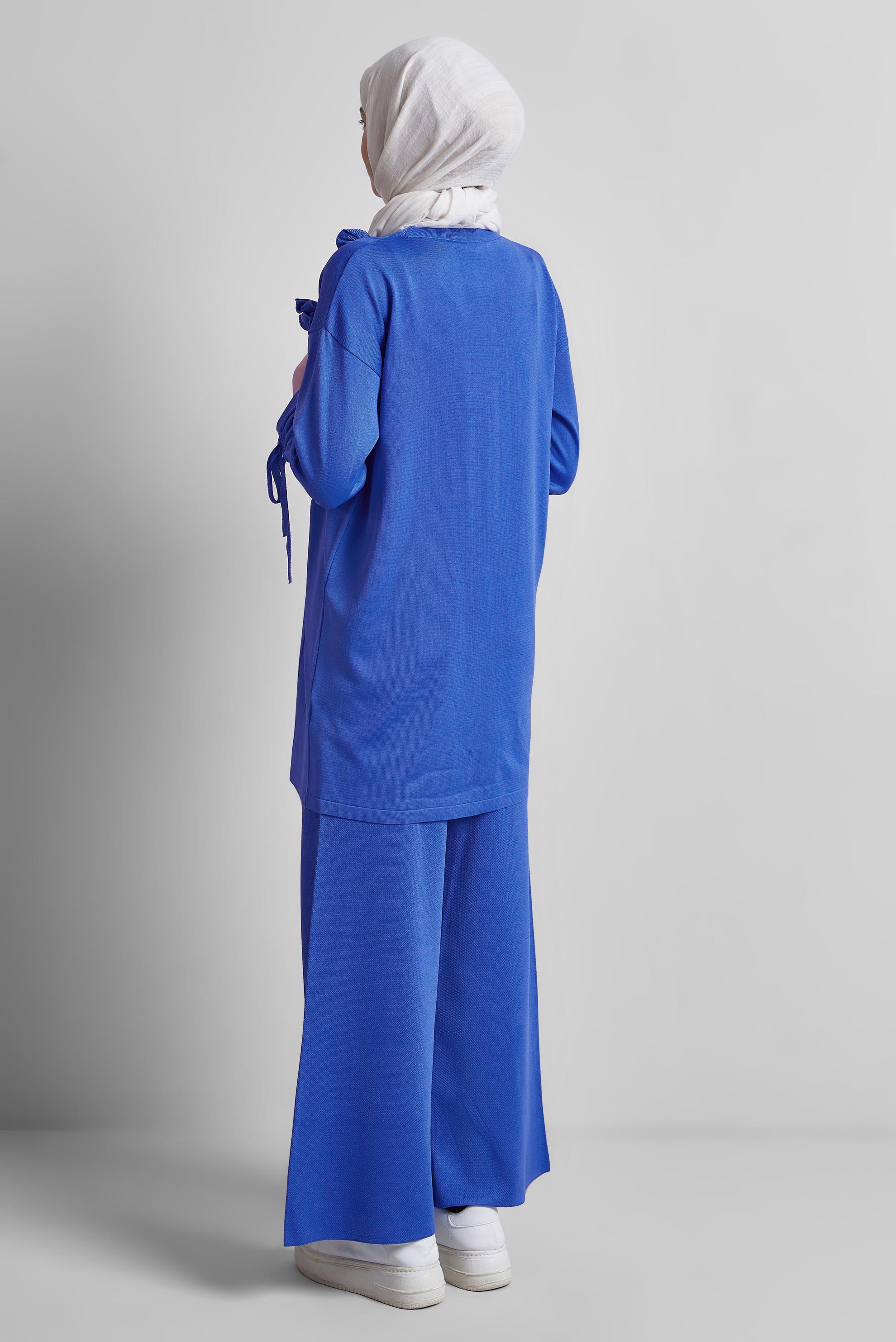 Vêtements hijab BLEU MARINE COSTUME PANTALON EN MAILLE 44956