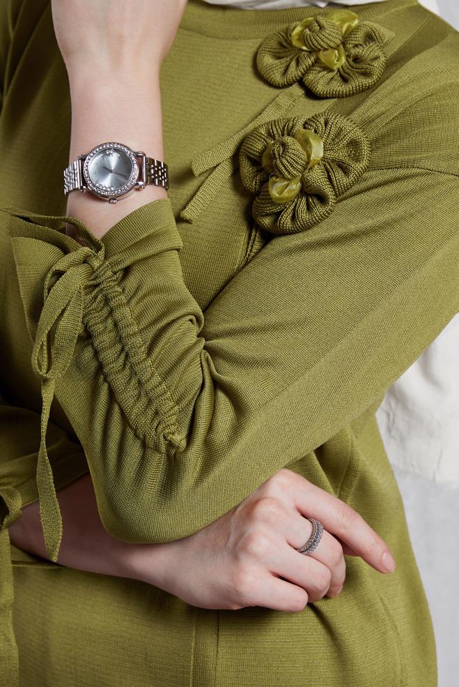 Vêtements hijab VERT COSTUME PANTALON EN MAILLE 44956 - ALVİNA