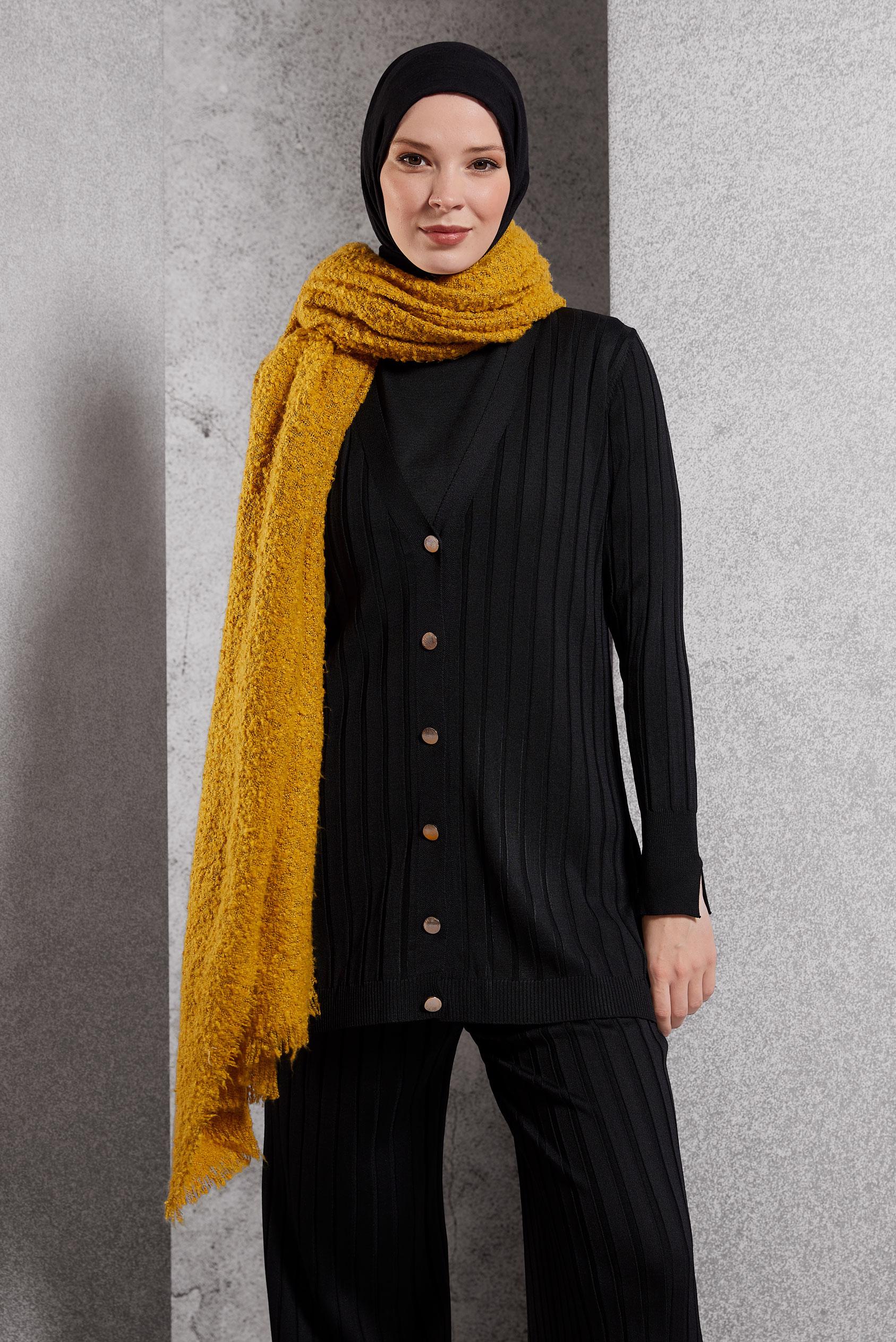 Vêtements hijab NOIR COSTUME PANTALON EN MAILLE 44957